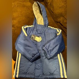 Sport Rax Active Performance Gear Blue White Stripes Windbreaker & Jacket Sz 5.